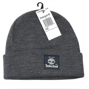 Timberland Men’s Cuffed Beanie Winter Hat Lightweight T100354C 010 Gray NWT